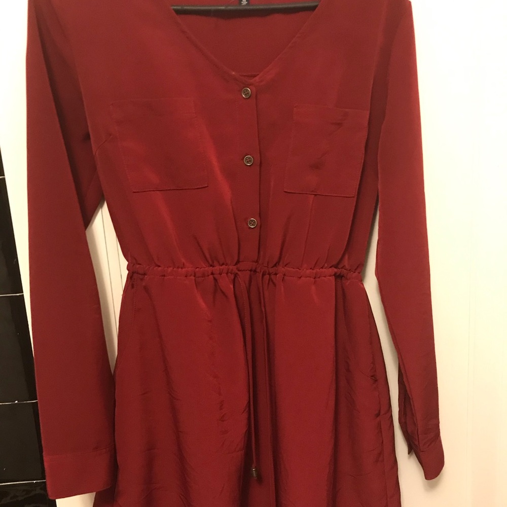 scarlet red short dress.